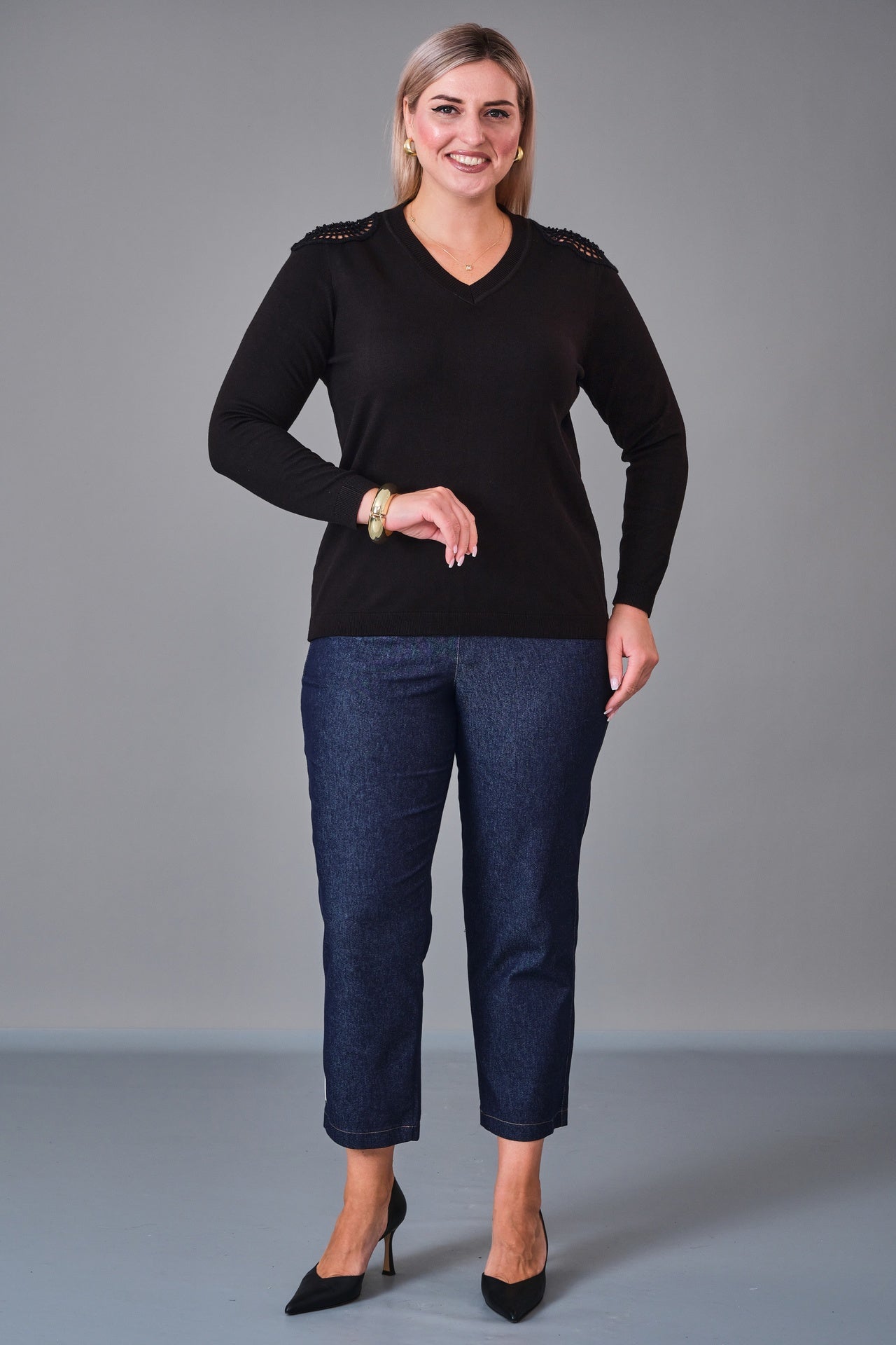 Xlife - Plus Size Knitwear (XLF27K8037) - 8690200217951
