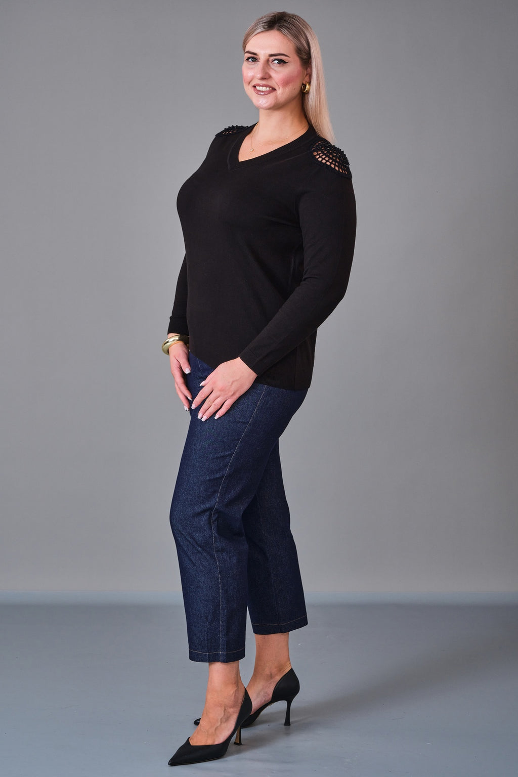 Xlife - Plus Size Knitwear (XLF27K8037) - 8690200217951