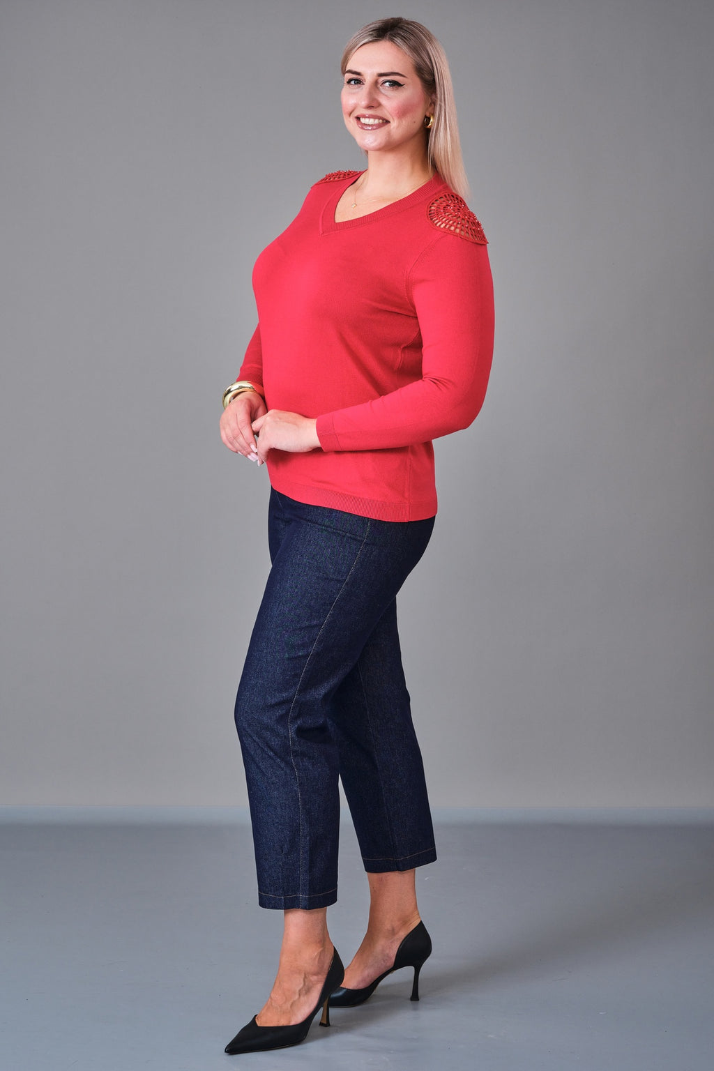 Xlife - Plus Size Knitwear (XLF27K8037) - 8690200217968