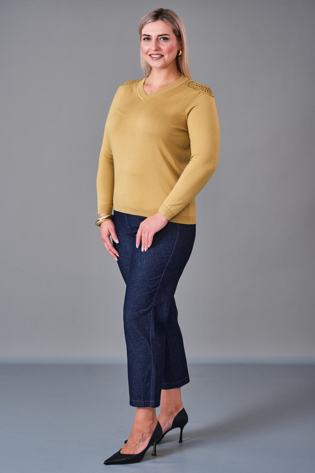 Xlife - Plus Size Knitwear (XLF27K8037) - 8690200217975