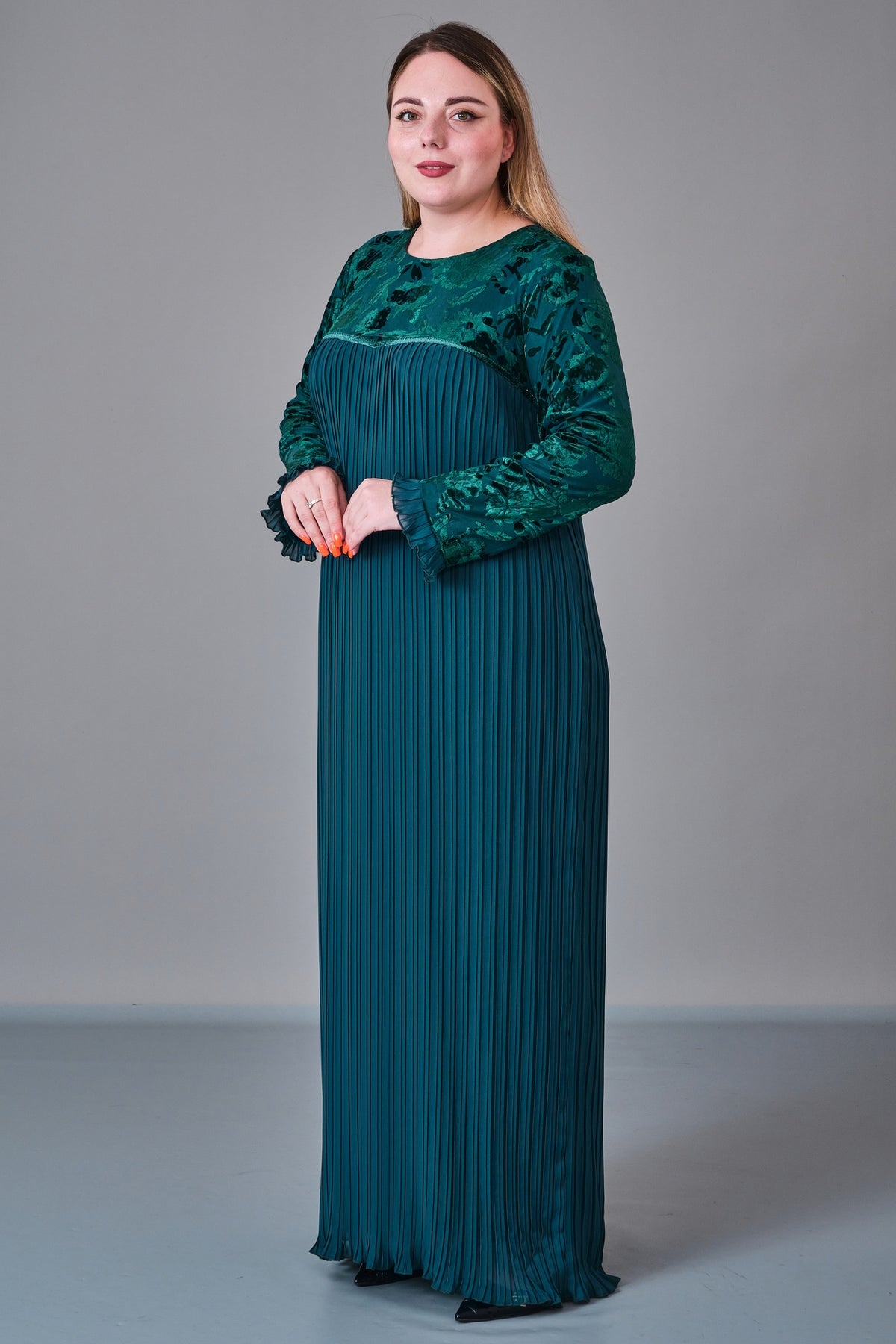 Ksas - Plus Size Dress (KSS27K32417) - 8690200218804
