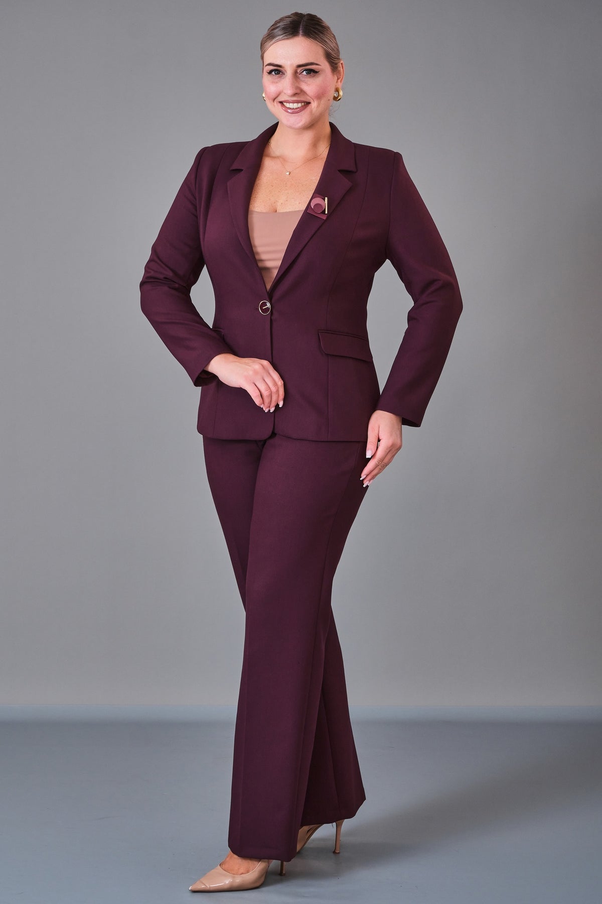 Cocomika - Plus Size Suit (CMK27K3049) - 8690200219429