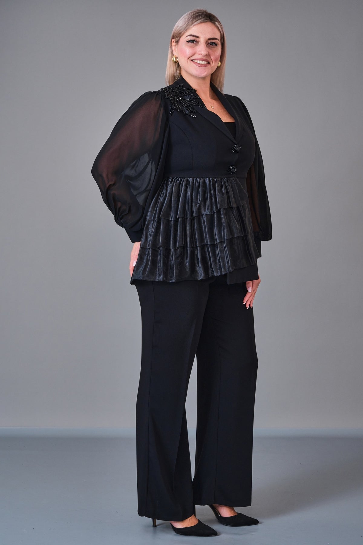 Qne Tu - Plus Size Suit (QNE27K5337BB) - 8690200220890