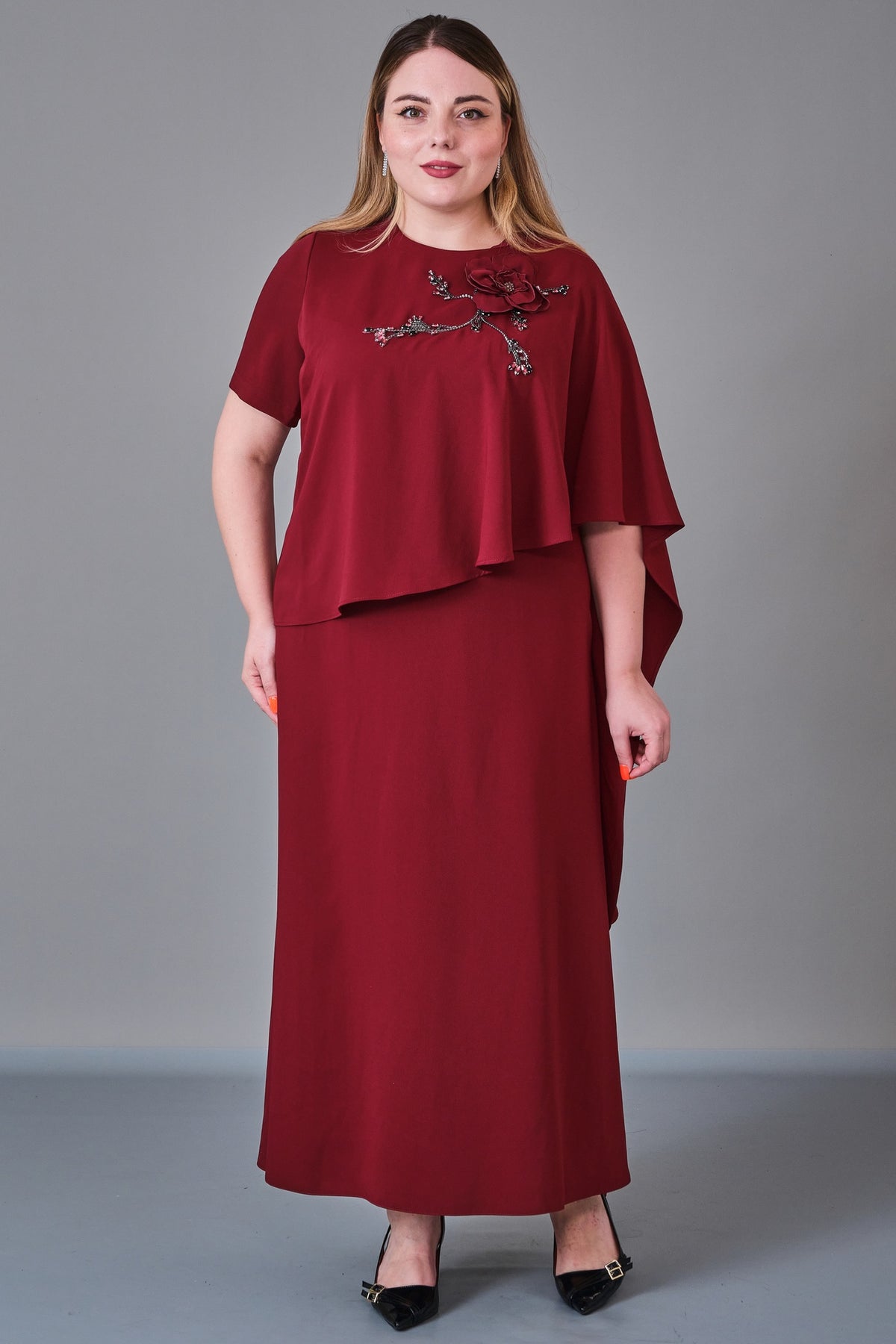 Dress Port - Plus Size Dress (DSP27K5827) - 8690200221439