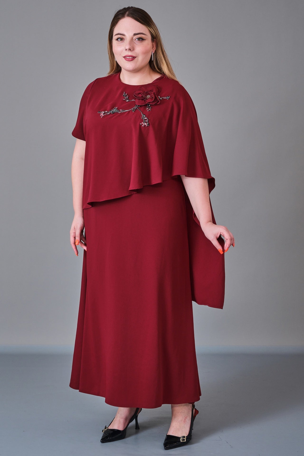 Dress Port - Plus Size Dress (DSP27K5827) - 8690200221439