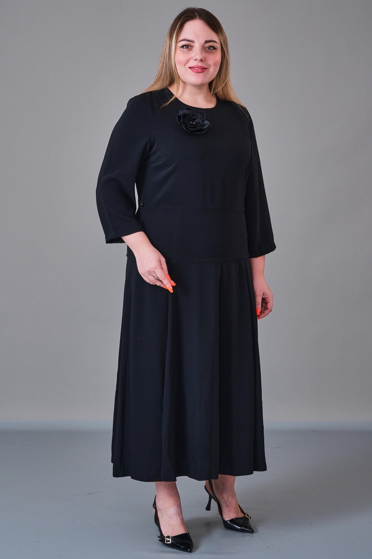 Dress Port - Plus Size Dress (DSP27K5829) - 8690200221453