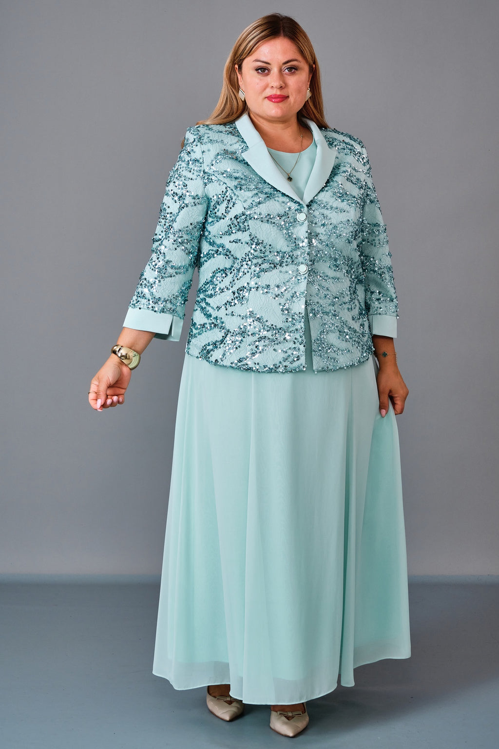Gumanize - Plus Size Dress (GMZ2027-33-8322) - 8690200221897