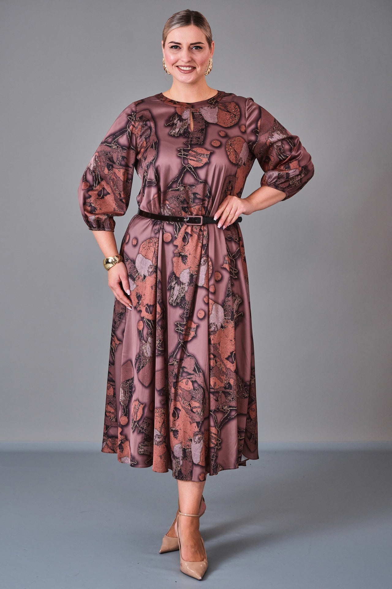Chiffon Line - Plus Size Dress (CFL27K3513) - 8690200222573
