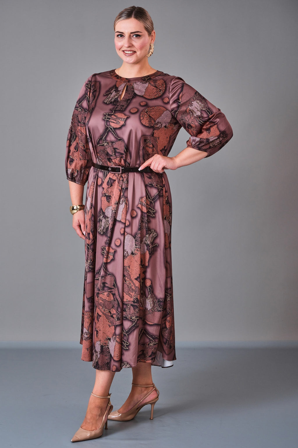 Chiffon Line - Plus Size Dress (CFL27K3513) - 8690200222573