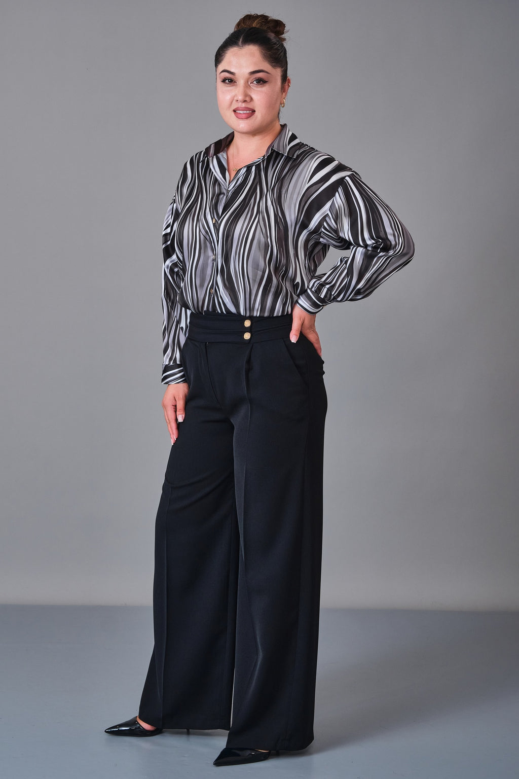 Selen - Plus Size Trousers (SLN27K11915) - 8690200225574
