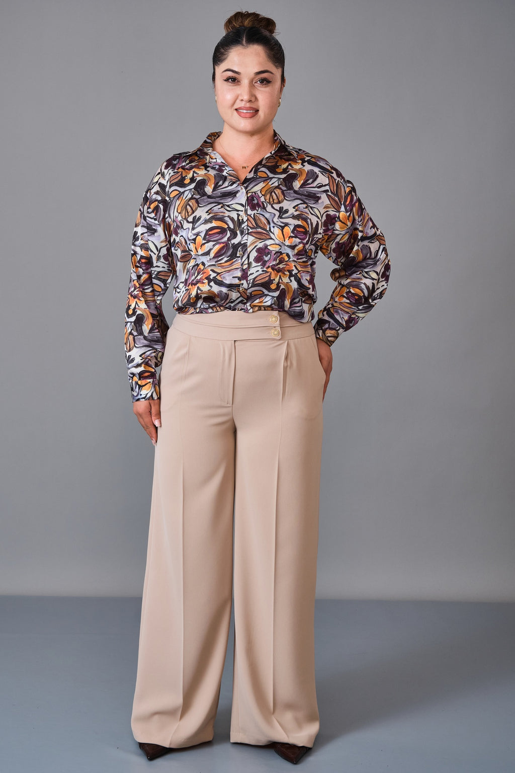Selen - Plus Size Trousers (SLN27K11915) - 8690200225581