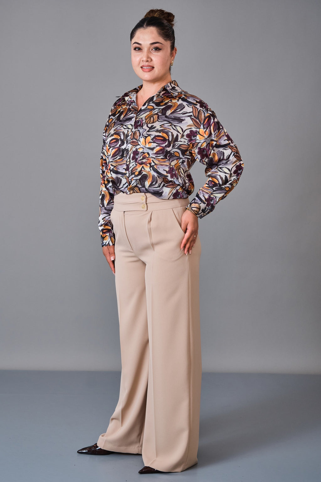 Selen - Plus Size Trousers (SLN27K11915) - 8690200225581