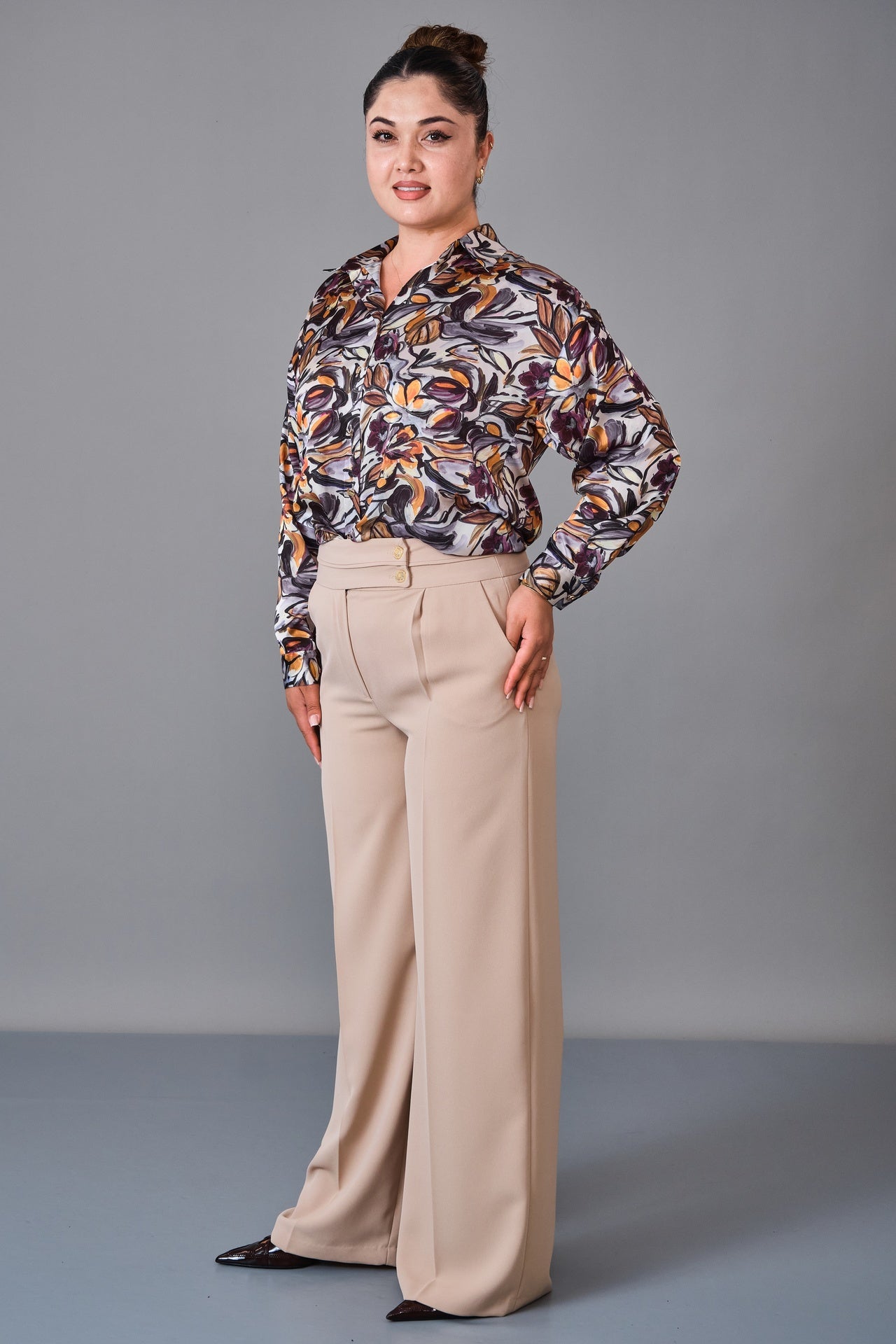 Selen - Plus Size Trousers (SLN27K11915) - 8690200225581