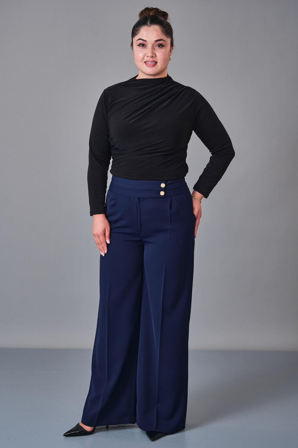 Selen - Plus Size Trousers (SLN27K11915) - 8690200225598