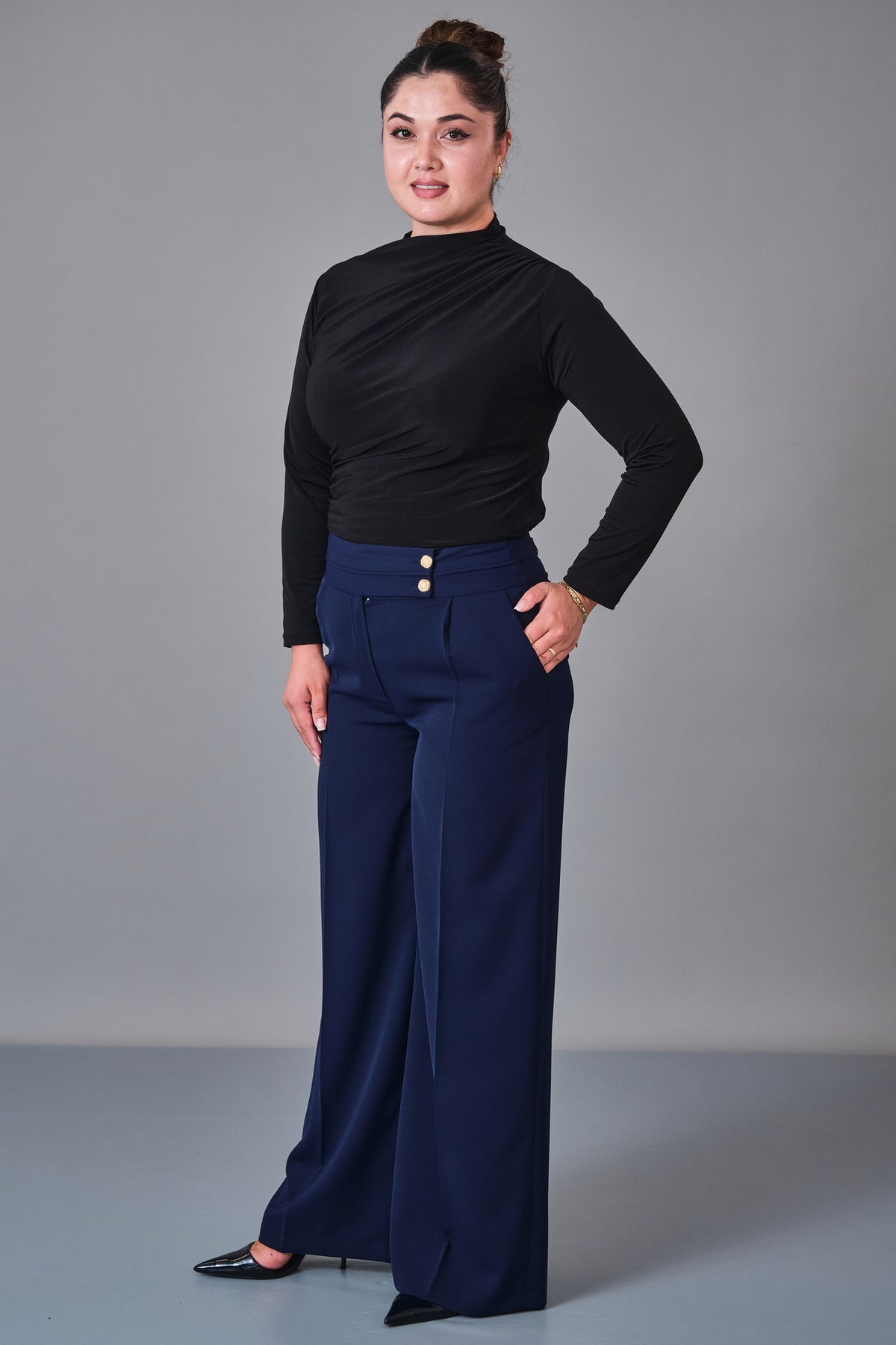 Selen - Plus Size Trousers (SLN27K11915) - 8690200225598