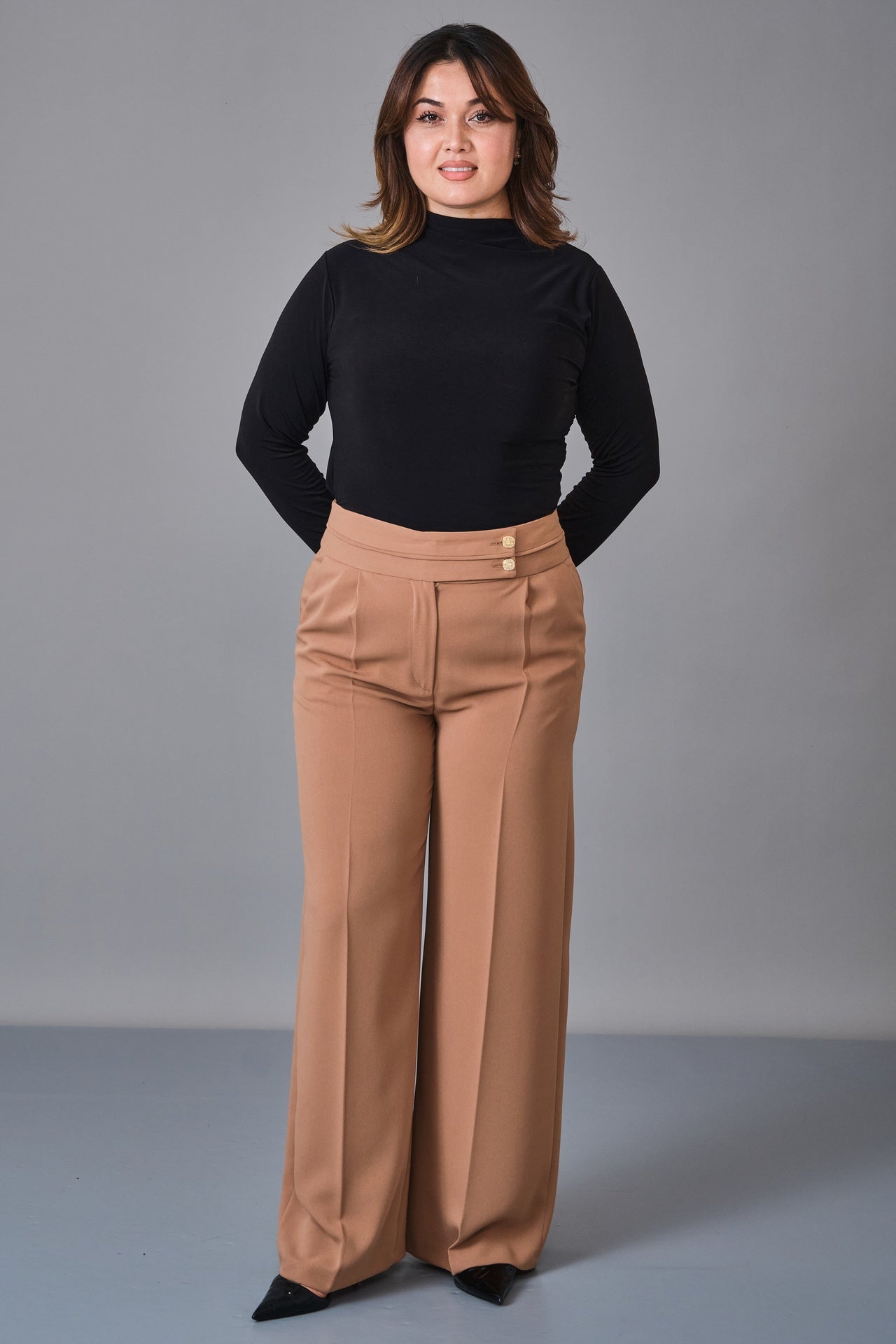 Selen - Plus Size Trousers (SLN27K11915) - 8690200225604
