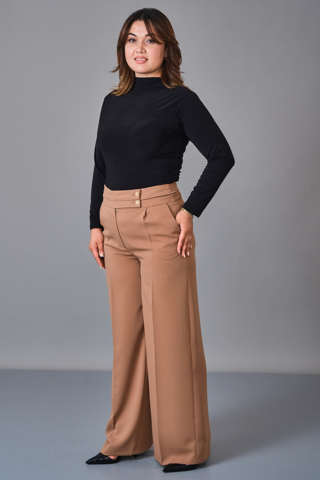 Selen - Plus Size Trousers (SLN27K11915) - 8690200225604