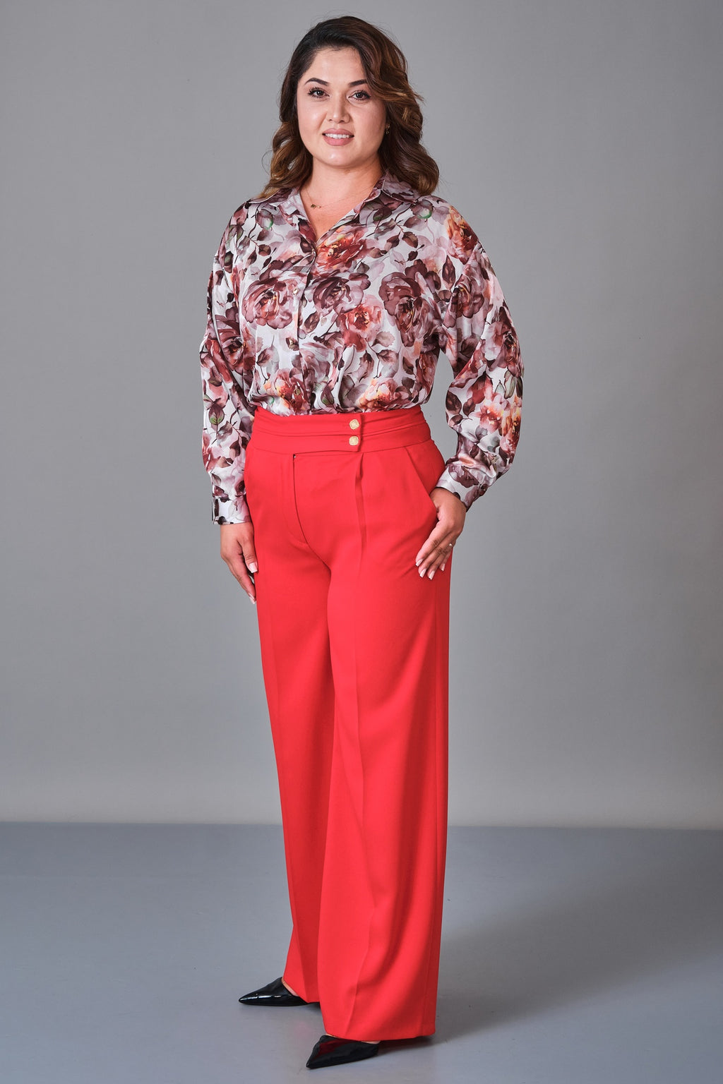 Selen - Plus Size Trousers (SLN27K11915) - 8690200225628