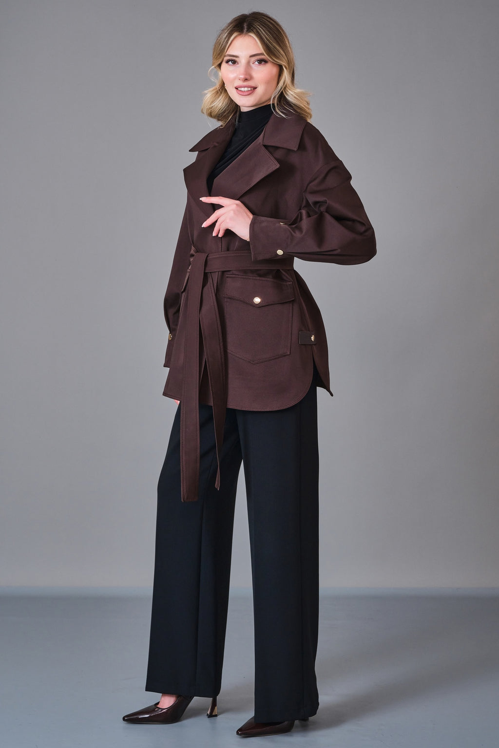 Renata - Regular Size Trench Coat (REN27KP1680) - 8690200225901