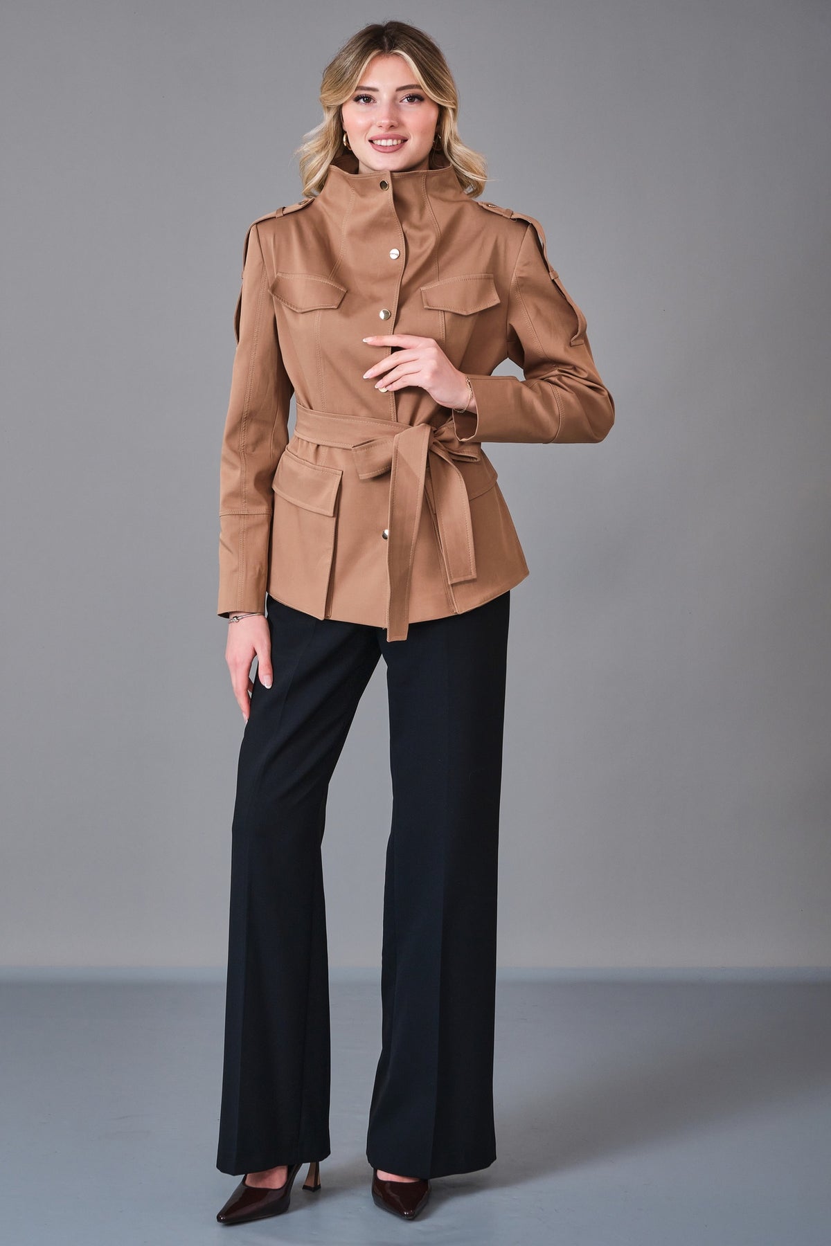 Renata - Regular Size Trench Coat (REN27KP1864) - 8690200225932