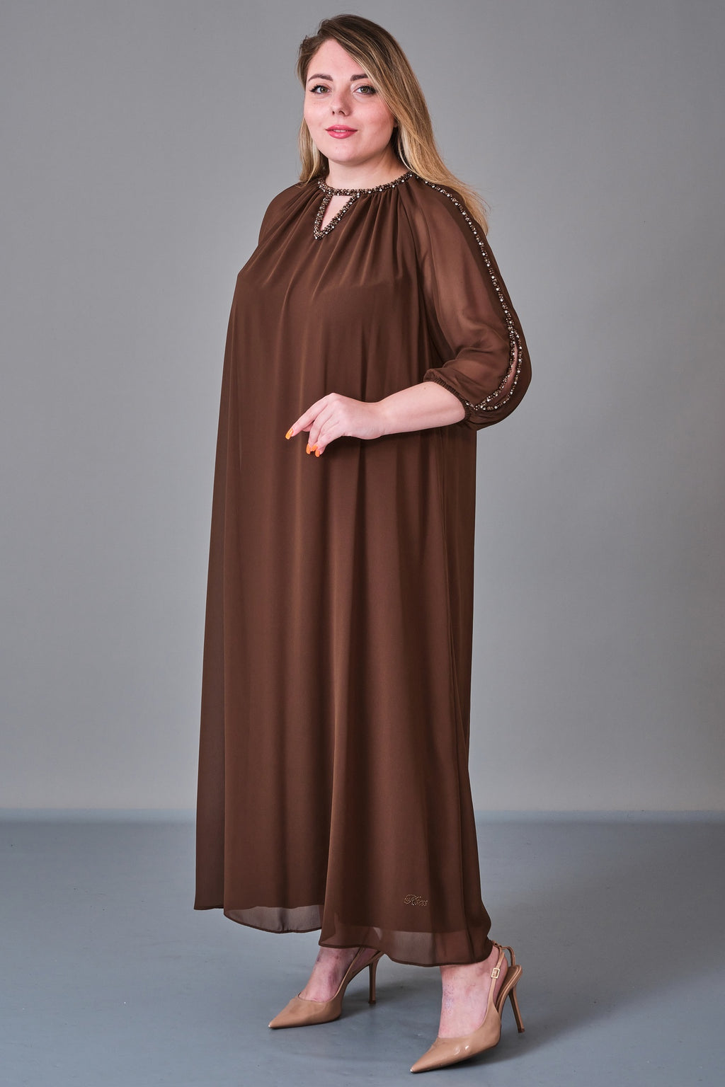 Ksas - Plus Size Dress (KSS27K32373) - 8690200227073