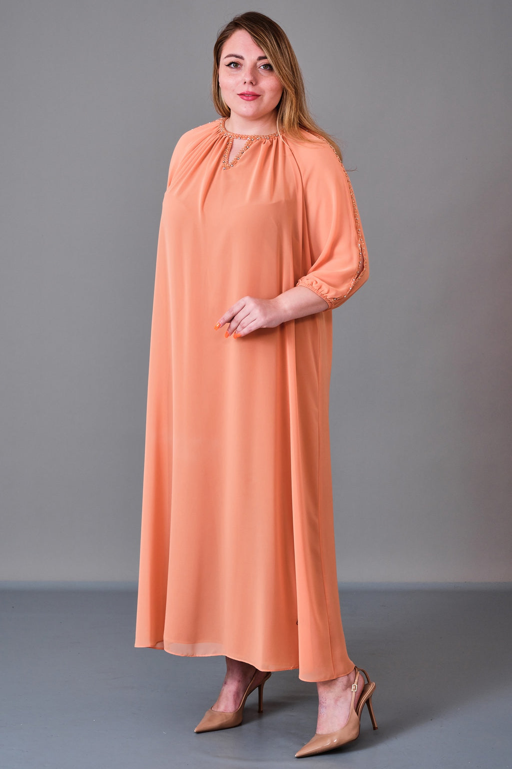 Ksas - Plus Size Dress (KSS27K32373) - 8690200227080