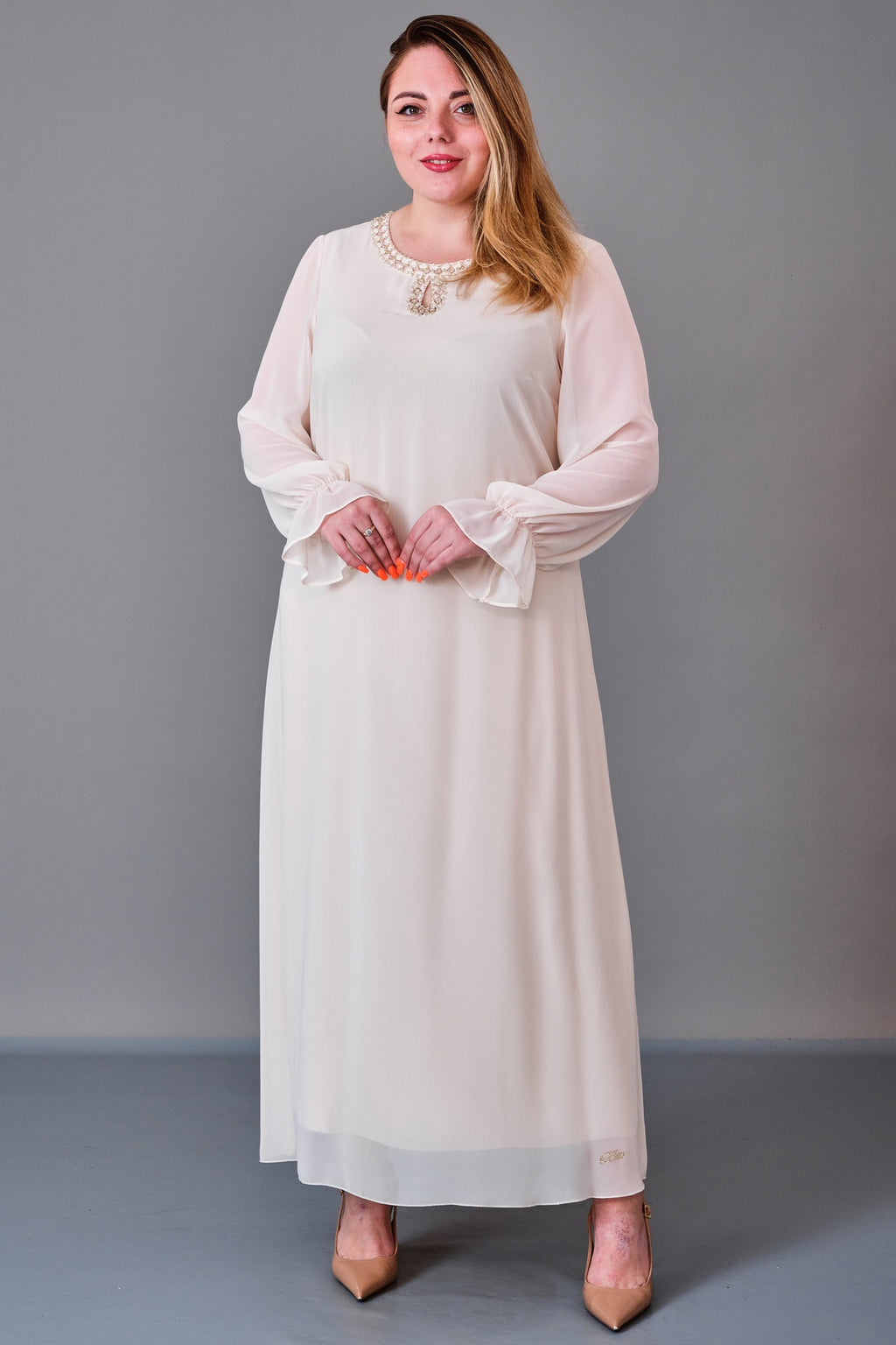 Ksas - Plus Size Dress (KSS27K32411) - 8690200227110