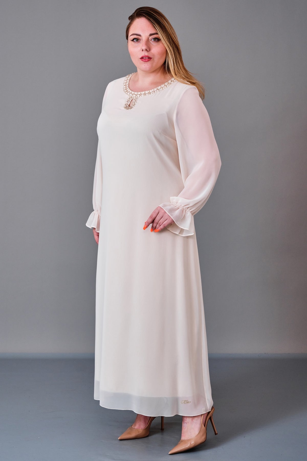 Ksas - Plus Size Dress (KSS27K32411) - 8690200227110
