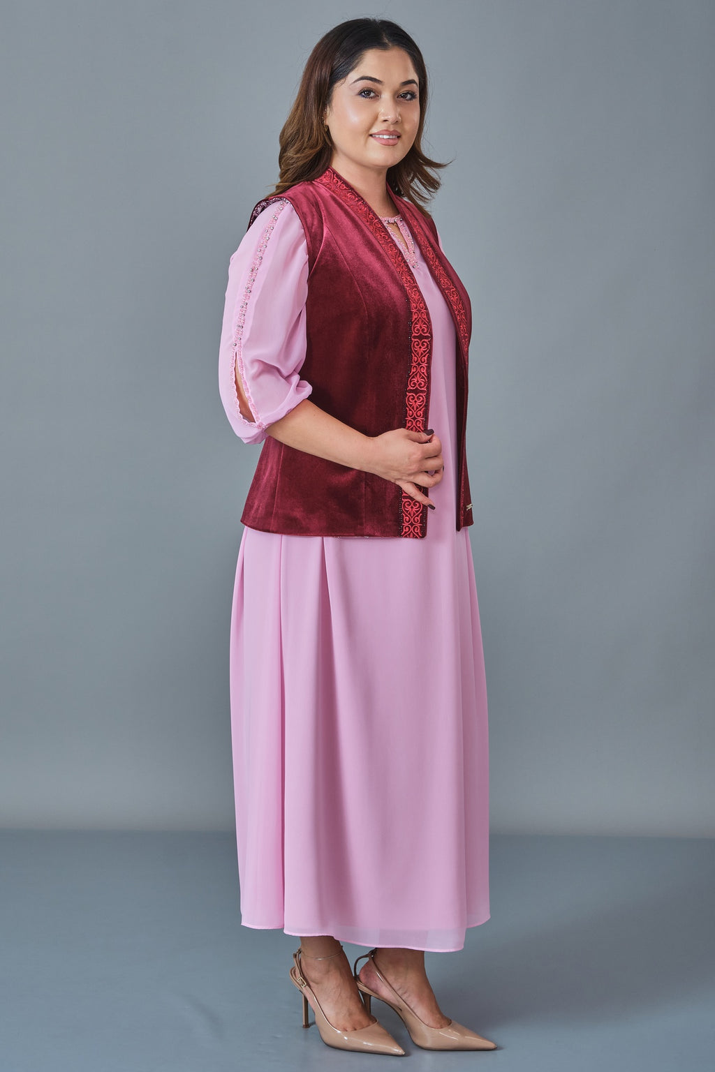 Ksas - Plus Size Waistcoat (KSS27K4198)