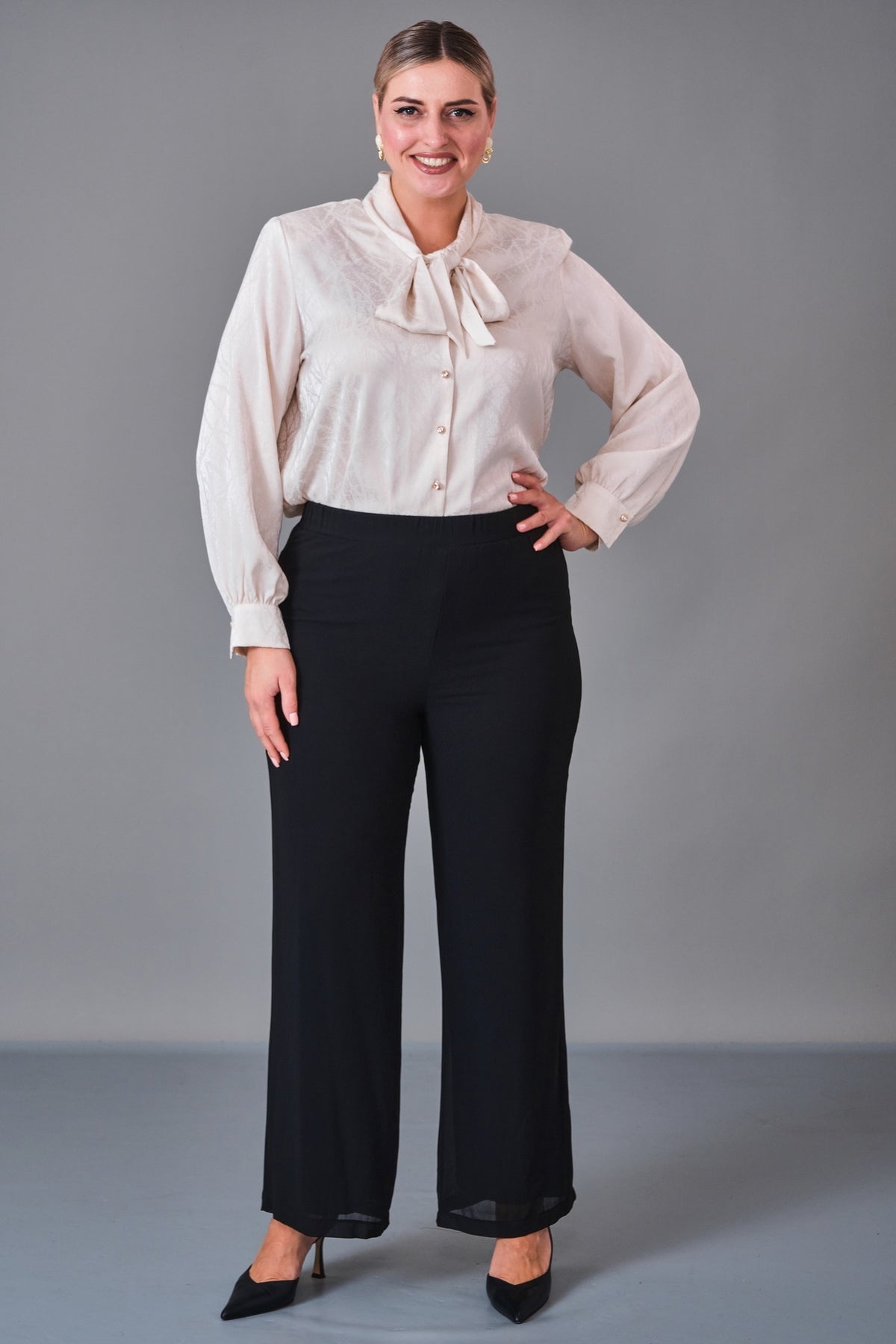 Kifayet - Plus Size Trousers (KFT27K52101-01) - 8690200227837