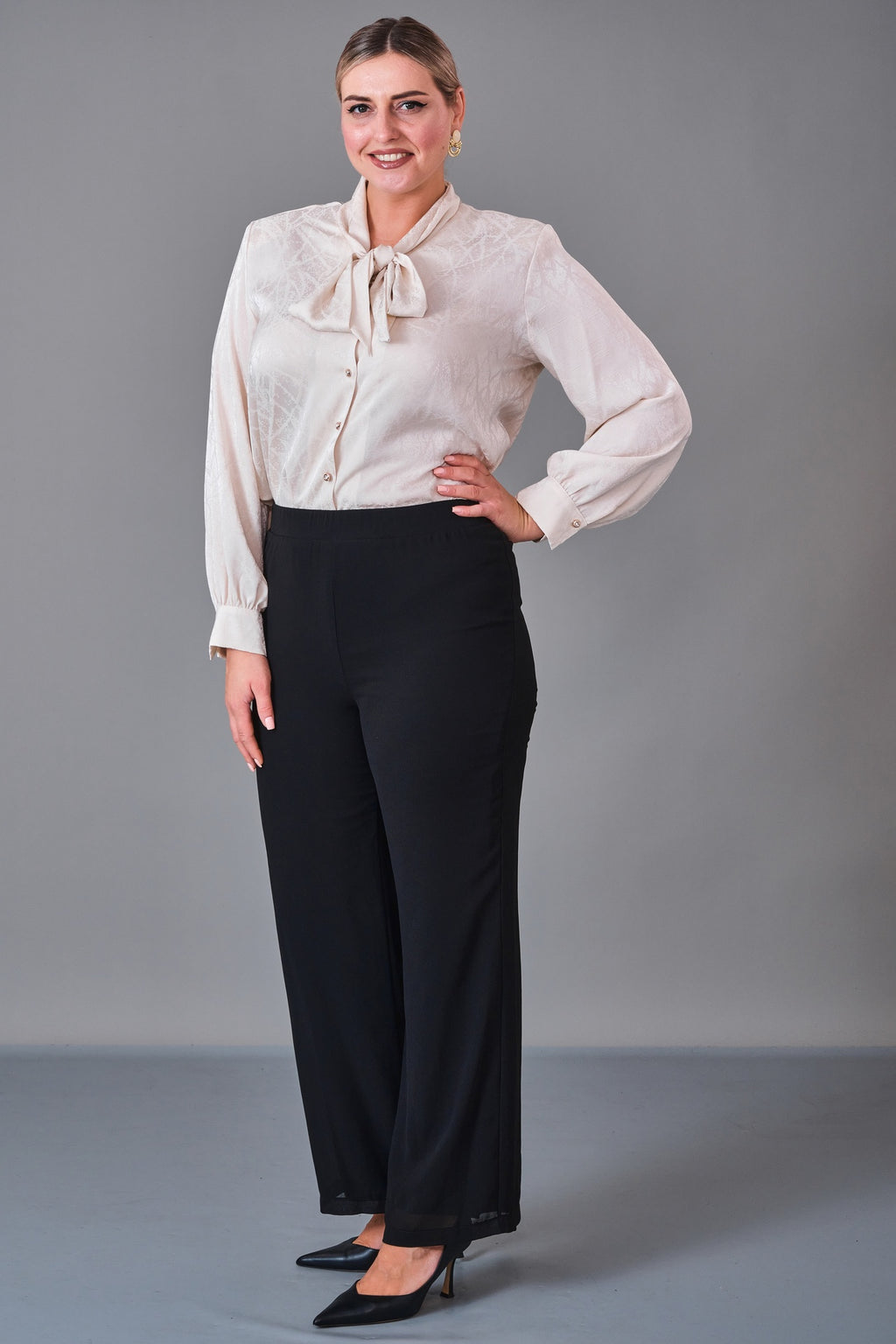 Kifayet - Plus Size Trousers (KFT27K52101-01) - 8690200227837