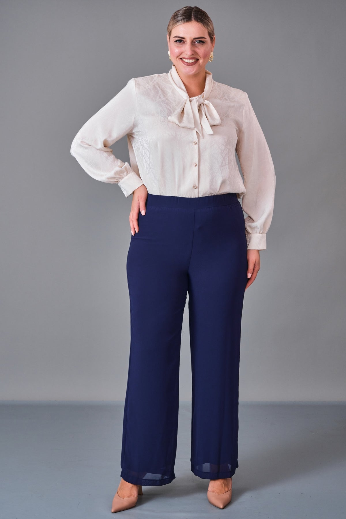 Kifayet - Plus Size Trousers (KFT27K52101-01) - 8690200227844