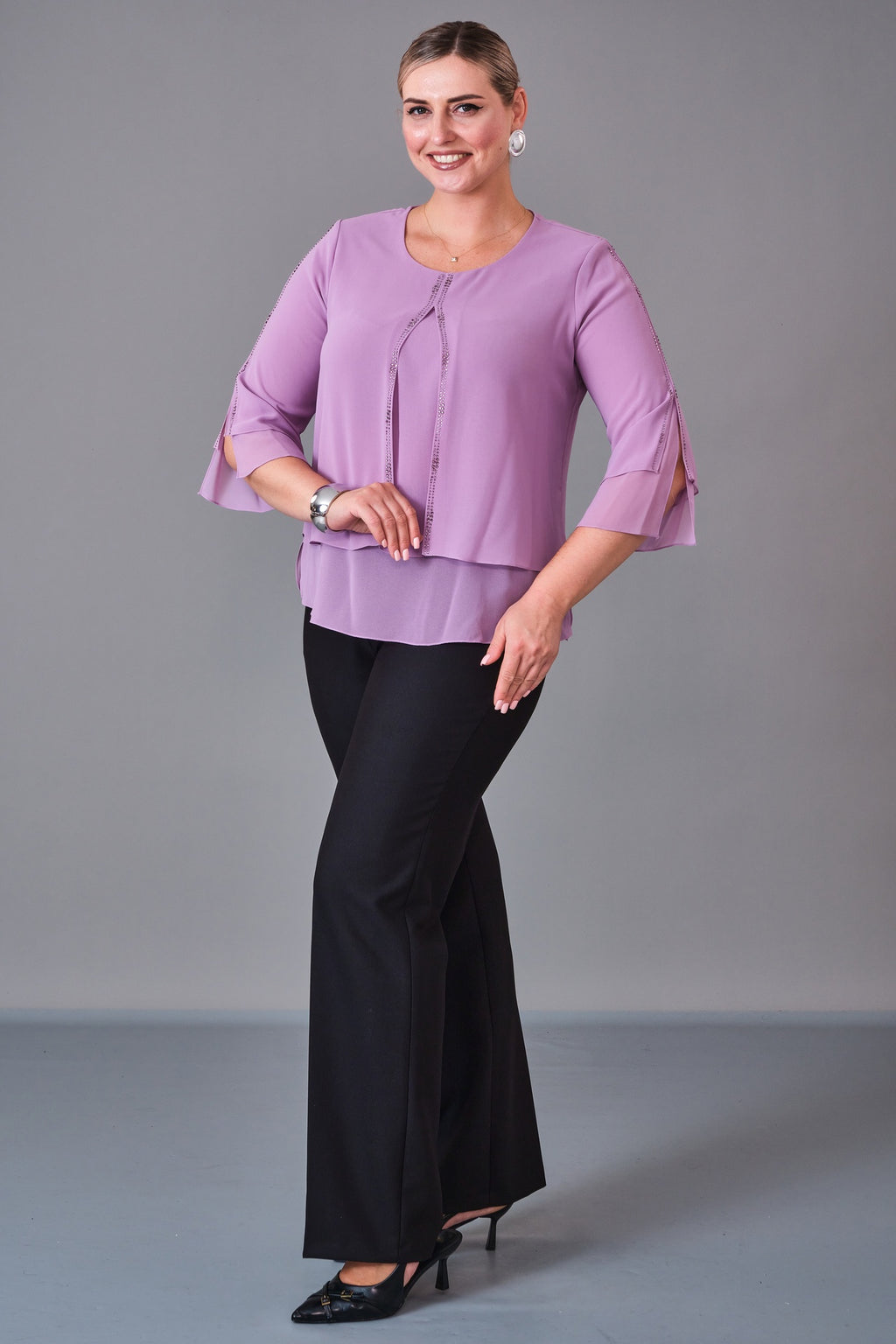 Kifayet - Plus Size Evening Dress (KFT27K18702-01) - 8690200227882