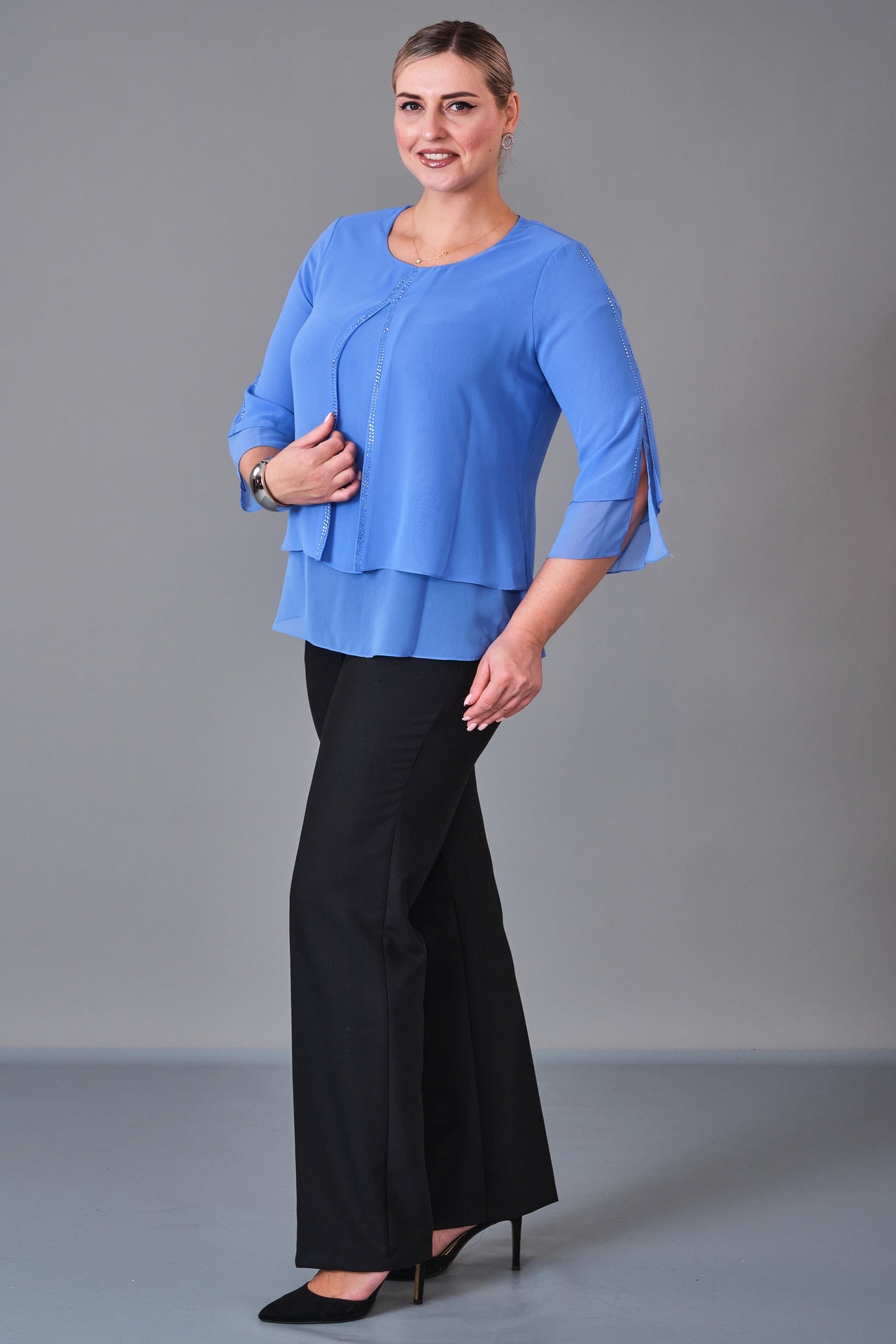 Kifayet - Plus Size Evening Dress (KFT27K18702-01) - 8690200227905