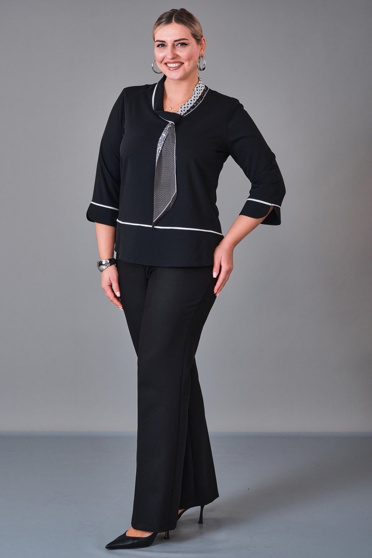 Kifayet - Plus Size Blouse (KFT27K18705-20) - 8690200227929