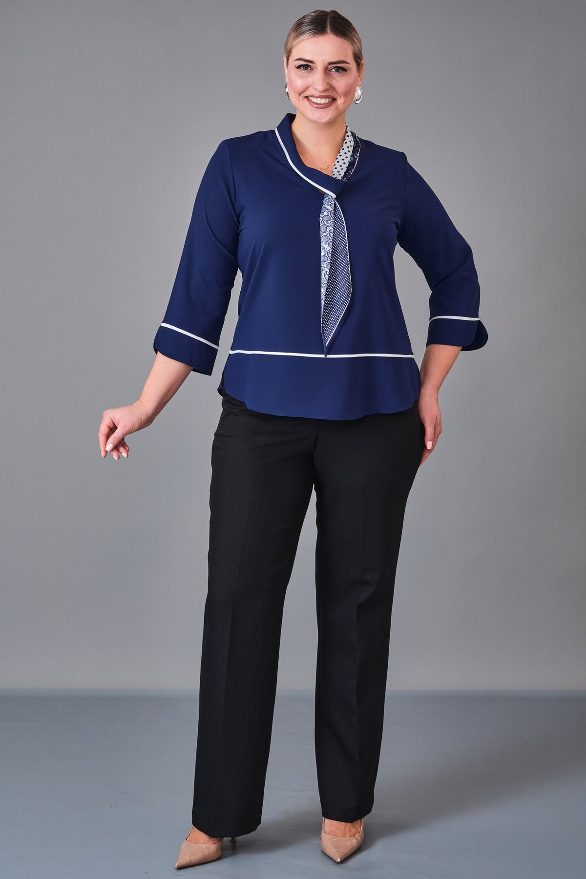 Kifayet - Plus Size Blouse (KFT27K18705-20) - 8690200227936
