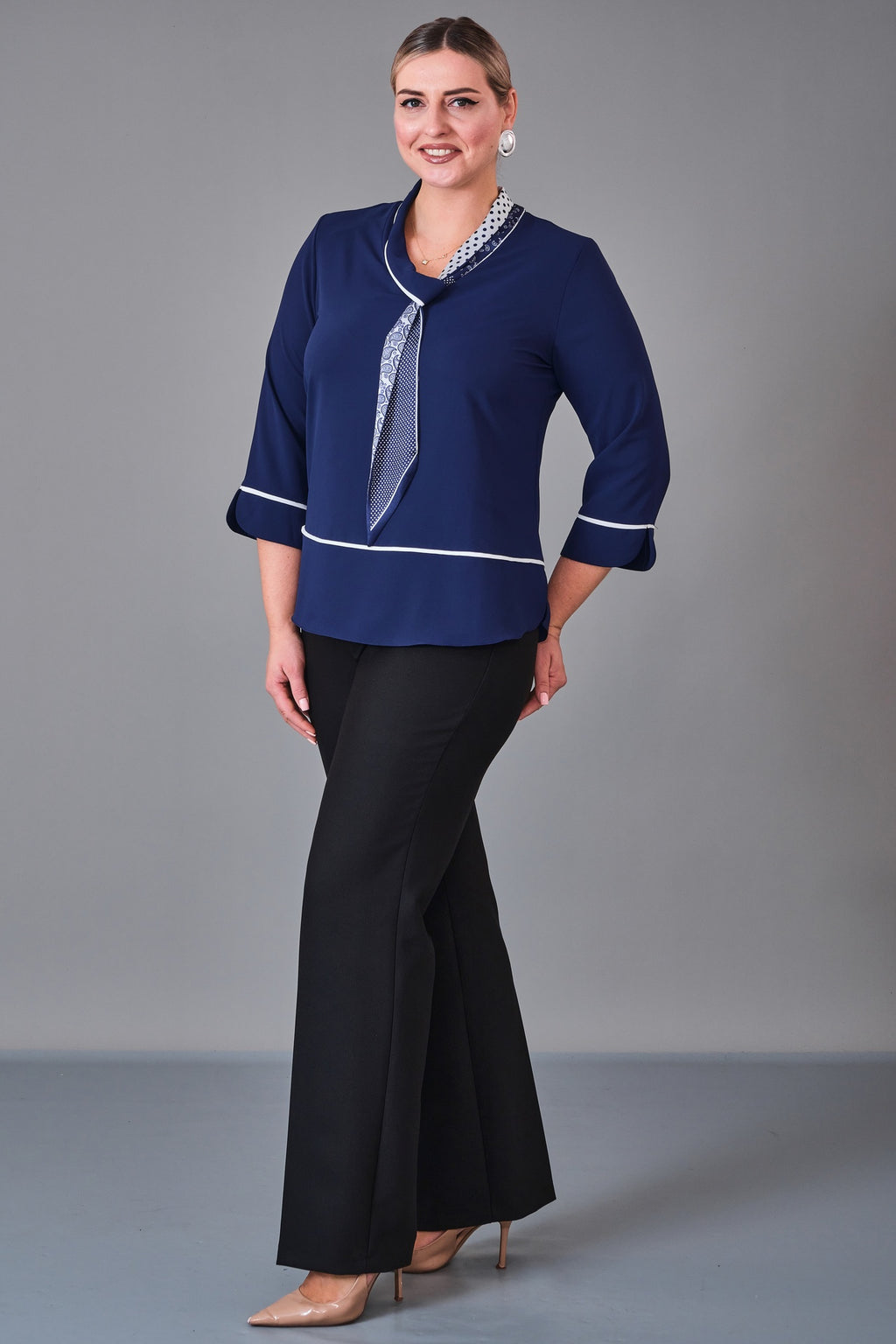 Kifayet - Plus Size Blouse (KFT27K18705-20) - 8690200227936