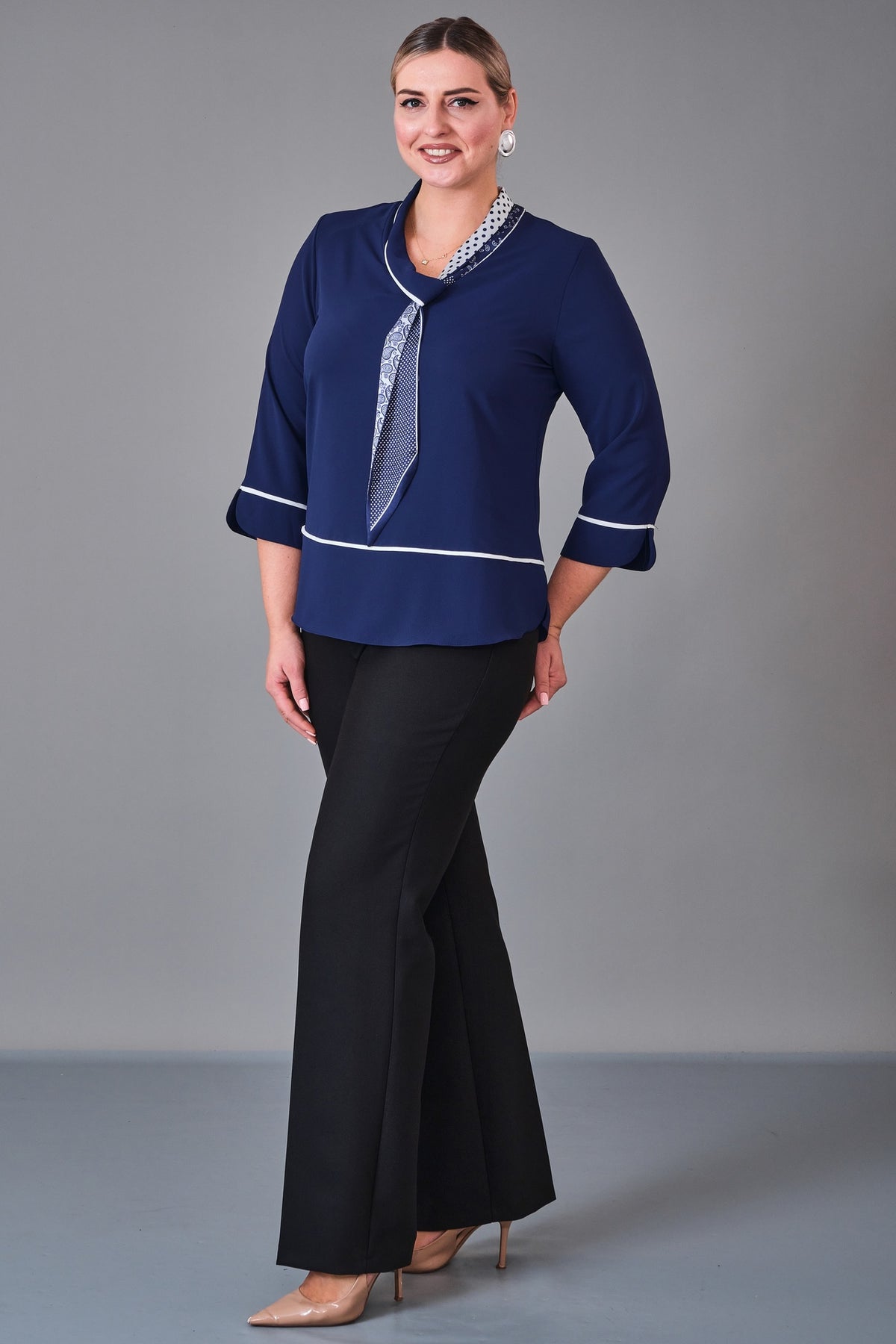 Kifayet - Plus Size Blouse (KFT27K18705-20) - 8690200227936