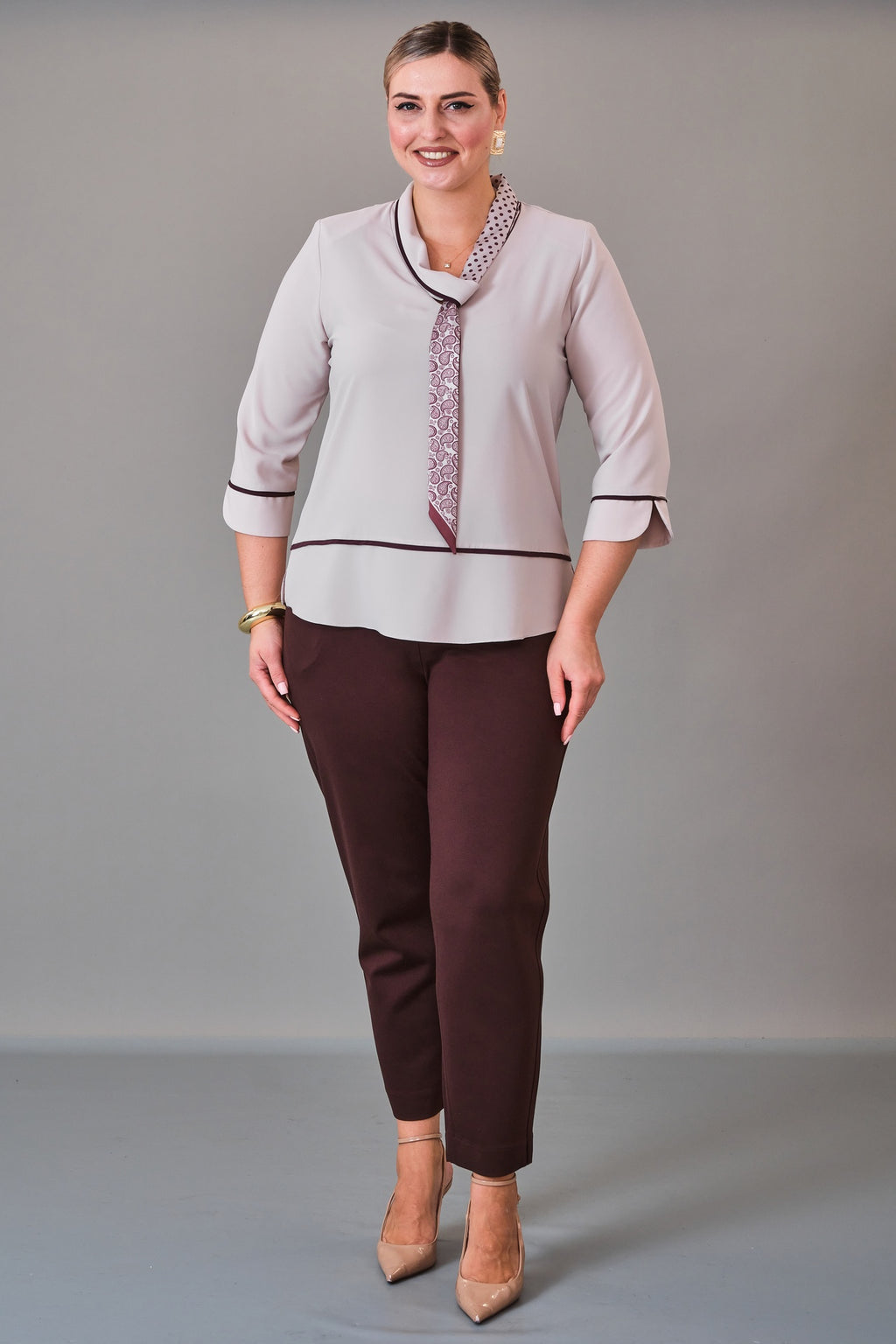 Kifayet - Plus Size Blouse (KFT27K18705-20) - 8690200227943