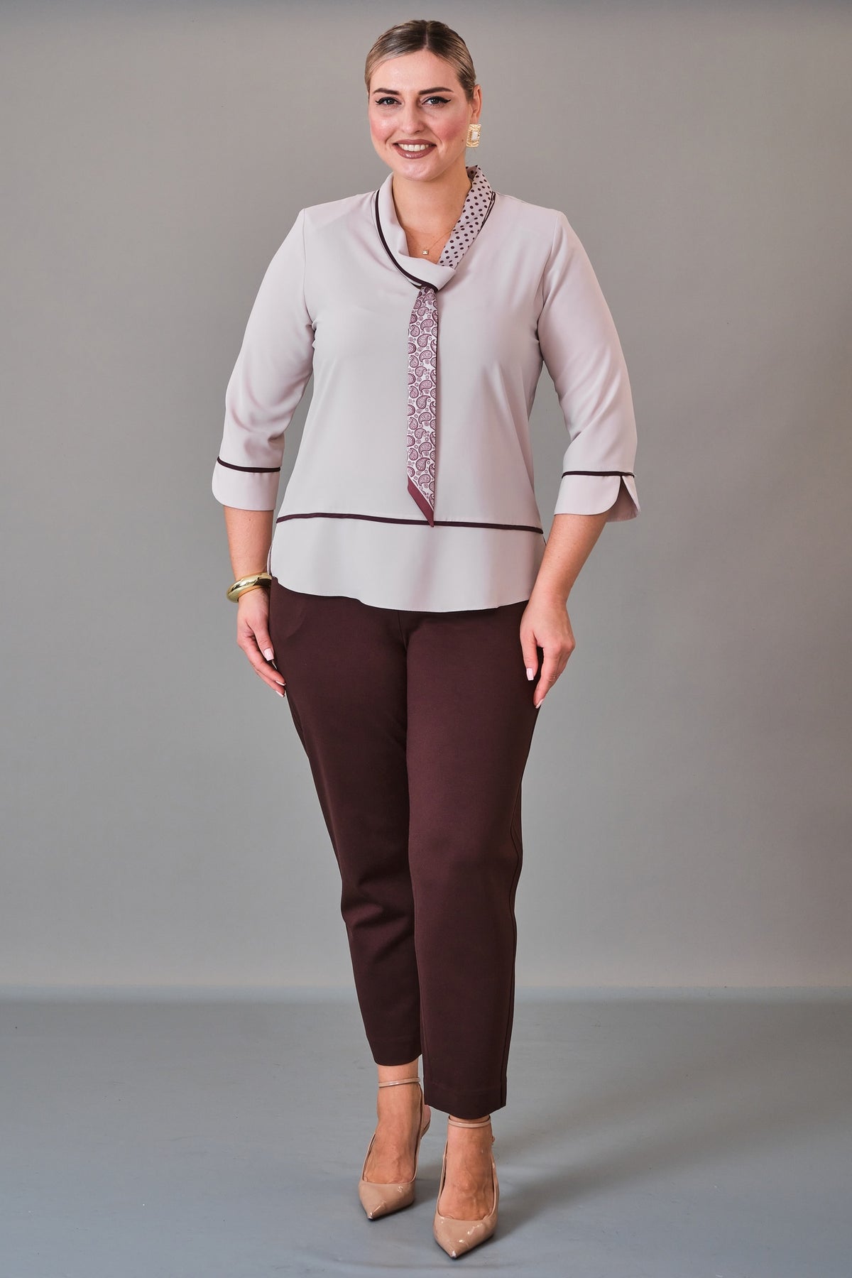 Kifayet - Plus Size Blouse (KFT27K18705-20) - 8690200227943