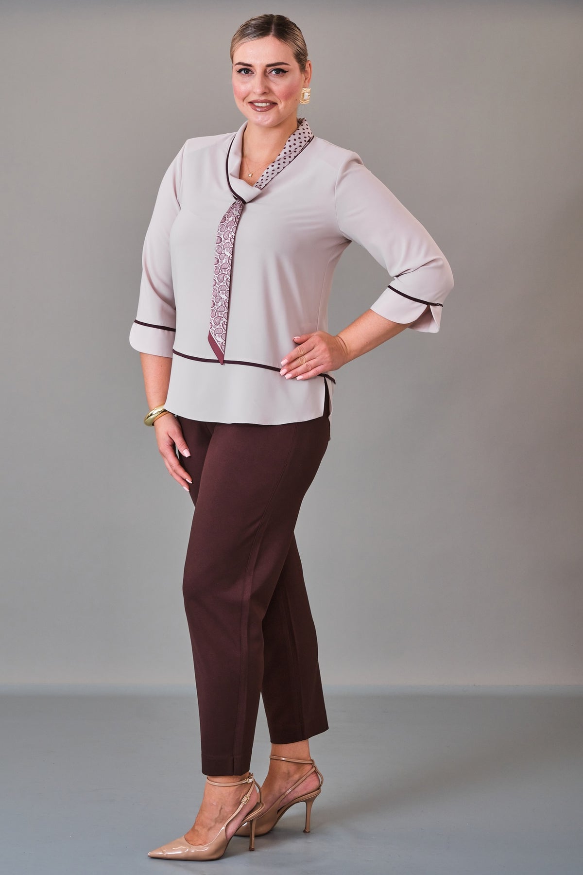 Kifayet - Plus Size Blouse (KFT27K18705-20) - 8690200227943