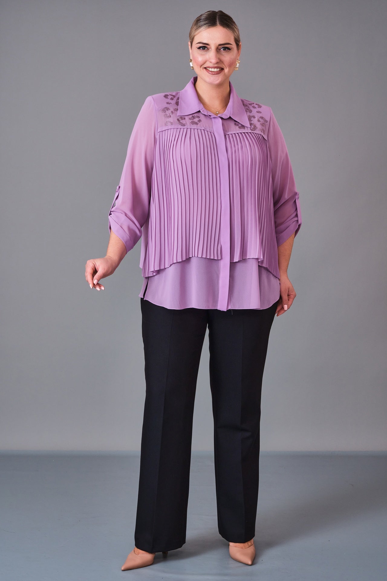 Kifayet - Extended Plus Size Shirt (KFT27K23727) - 8690200228049