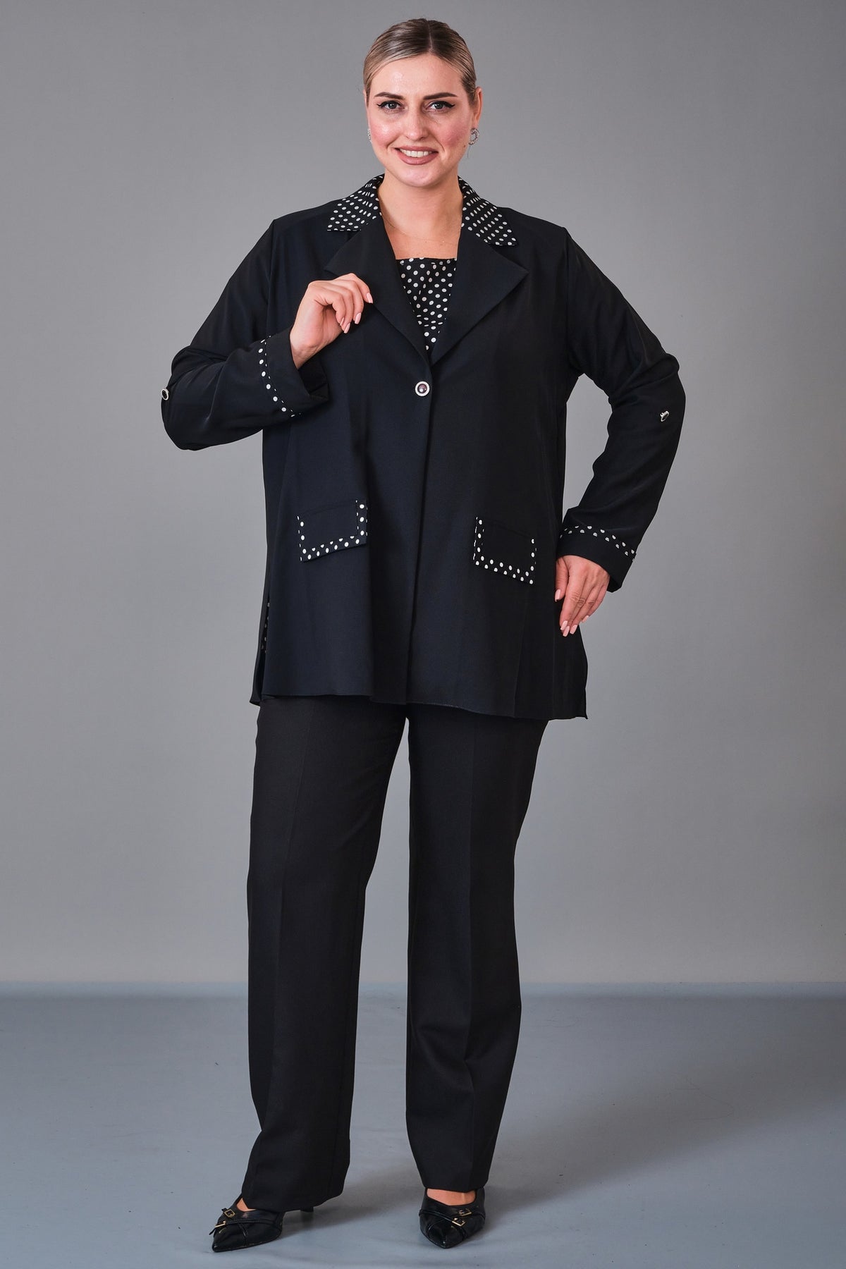 Kifayet - Extended Plus Size Suit (KFT27K23526-20) - 8690200228087