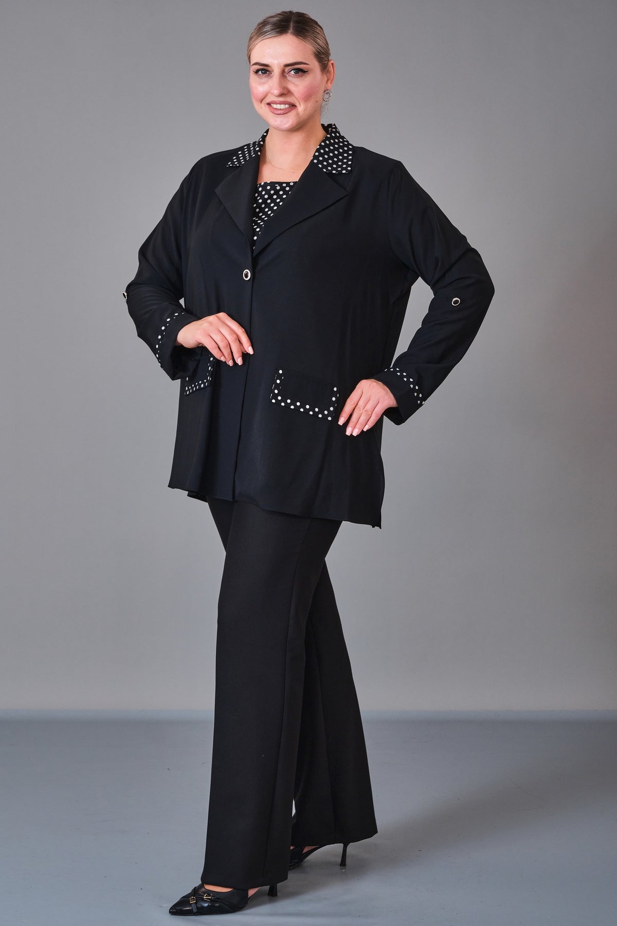 Kifayet - Extended Plus Size Suit (KFT27K23526-20) - 8690200228087