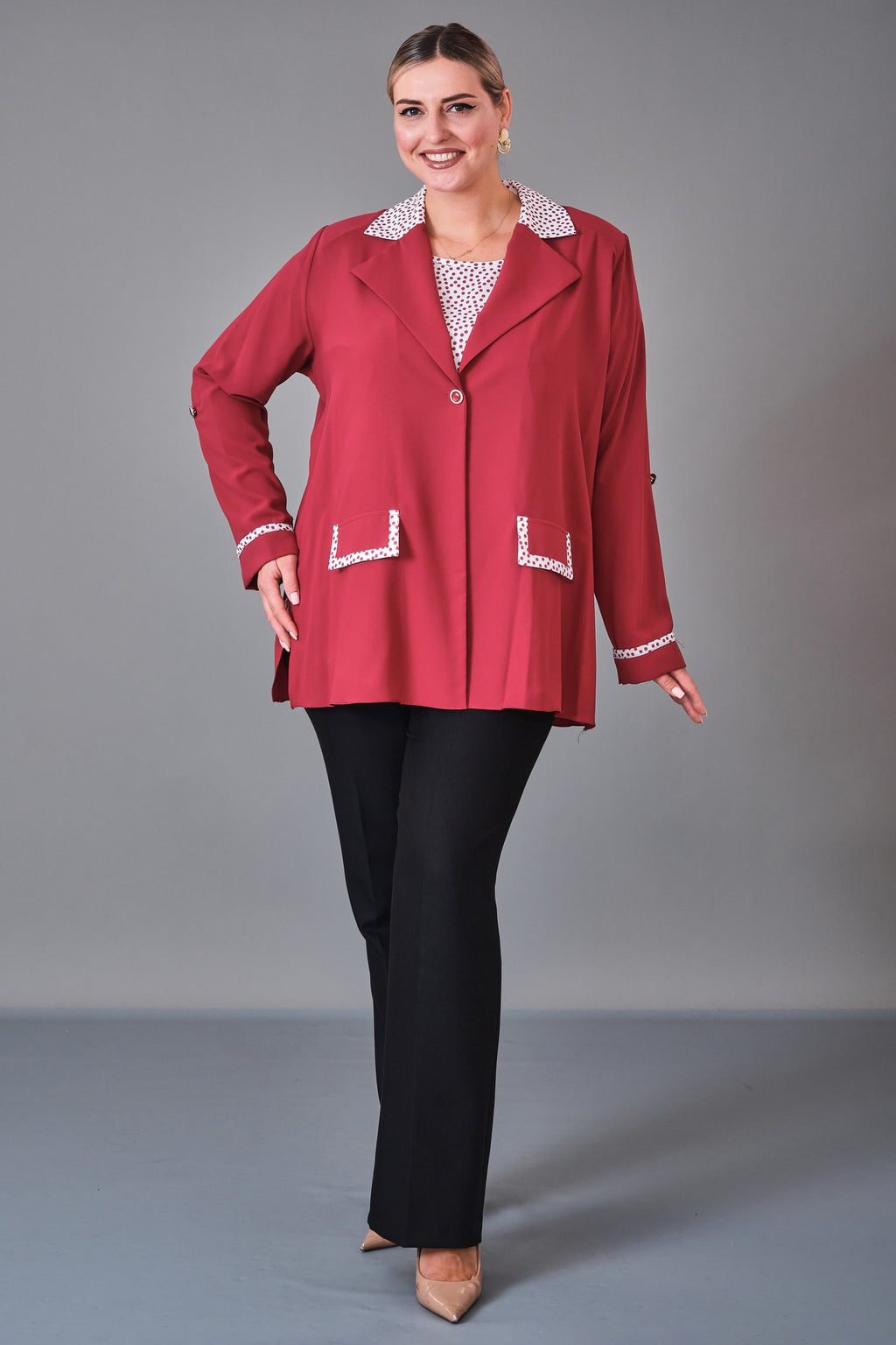 Kifayet - Extended Plus Size Suit (KFT27K23526-20) - 8690200228094
