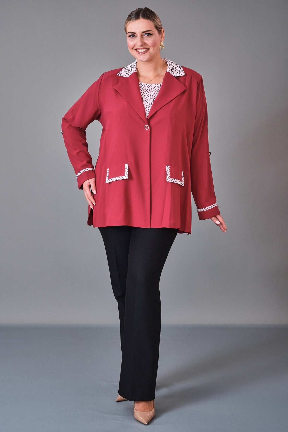 Kifayet - Extended Plus Size Suit (KFT27K23526-20) - 8690200228094