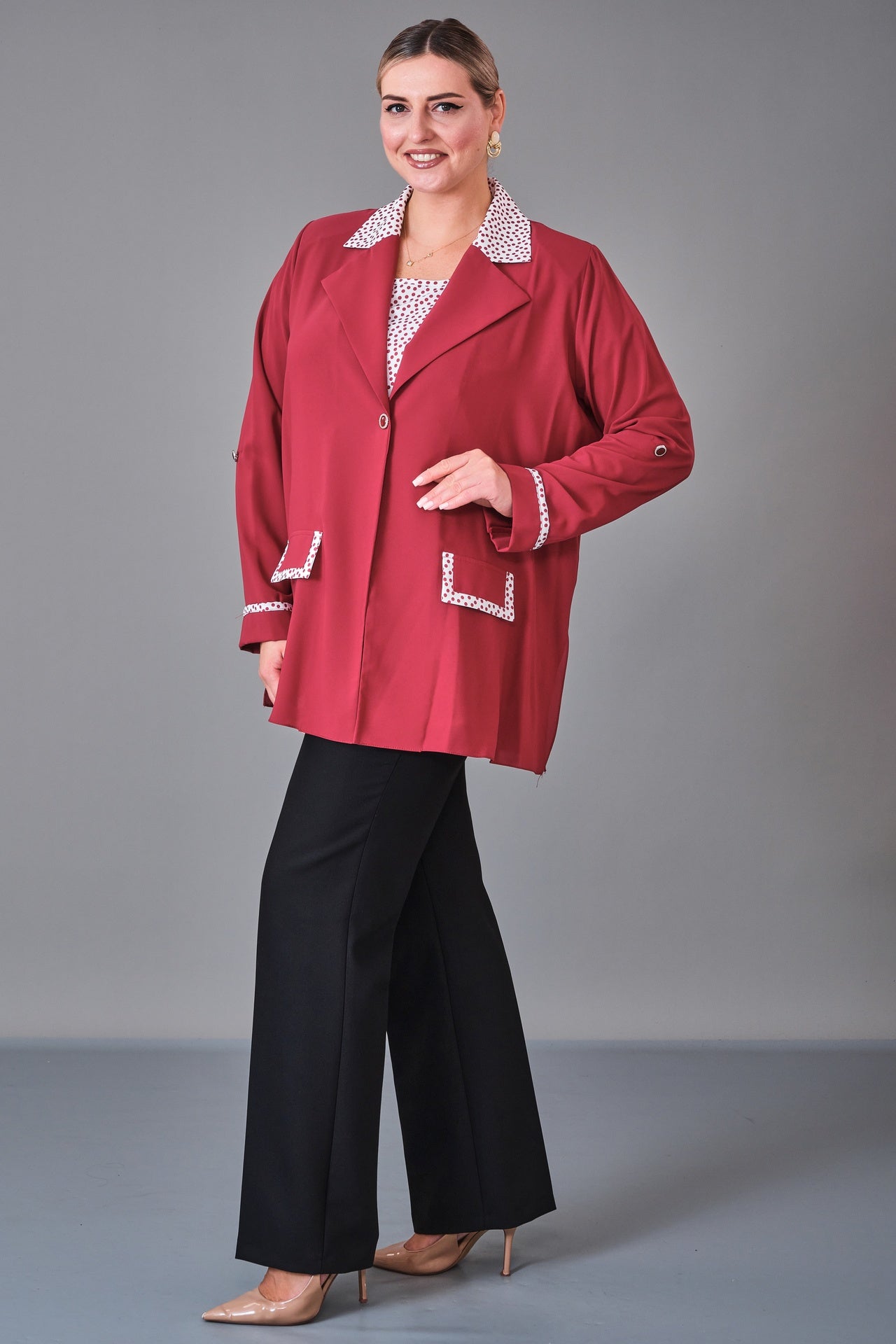 Kifayet - Extended Plus Size Suit (KFT27K23526-20) - 8690200228094