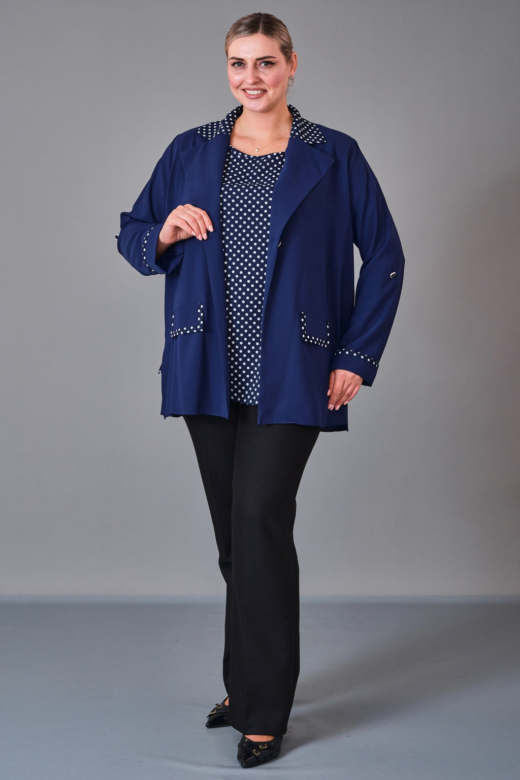 Kifayet - Extended Plus Size Suit (KFT27K23526-20) - 8690200228100