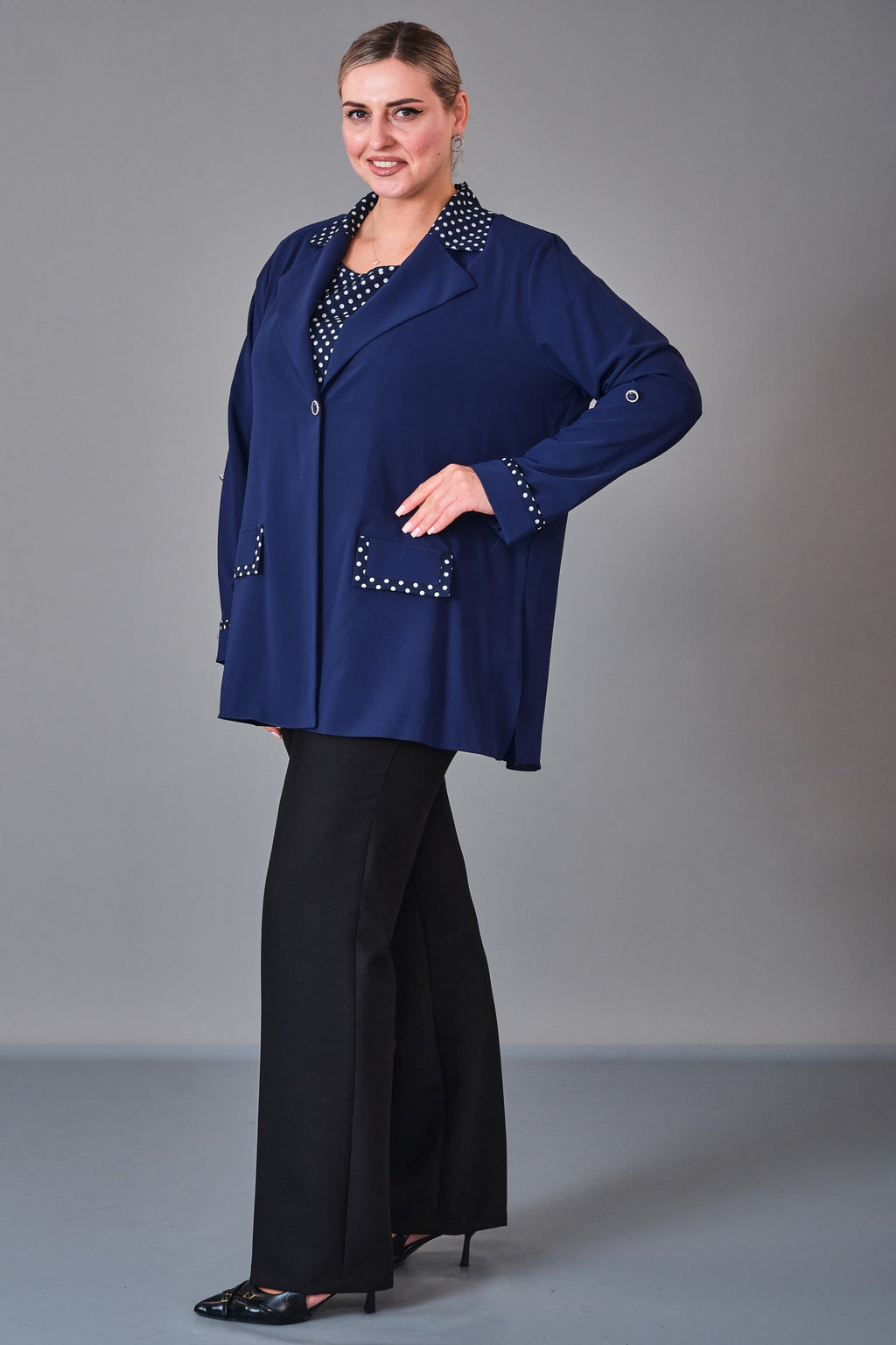 Kifayet - Extended Plus Size Suit (KFT27K23526-20) - 8690200228100
