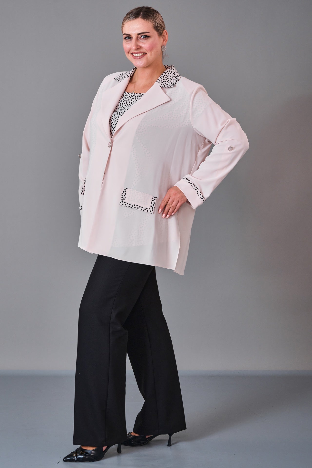 Kifayet - Extended Plus Size Suit (KFT27K23526-20) - 8690200228124
